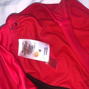 Red one piece swimsuit